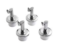 Wodsty Paquete de 4 boquillas vertedoras de botellas de acero inoxidable para aceite, vinagre, vino y licores, acero inoxidable 304 con sello de goma para cocina, hogar, bar y restaurante