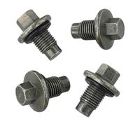 Wodsty Paquete de 4 pernos de drenaje de aceite de coche para Ford Transit Focus Fiesta - Reacement 97Jm-67300-Ba, construcción de metal Hvy-Duty, 34 mm de longitud, 28,5 mm de diámetro, compatible