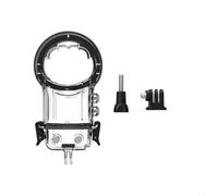 Wodsty para insta360 X5 carcasa de buceo de 50 m, funda impermeable con vidrio templado, protección resistente a los golpes para fotos bajo el agua, diseño transparente 16,5 x 9,2 x 8,8 cm