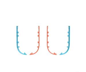 Wodsty Para Nintendo Switch 2 para cubierta decorativa azul naranja, molduras decorativas intercambiables, para revestimiento ABS resistente, 11,7 x 1,3 x 4,1 cm