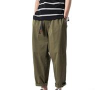 Wodsty Para pantalones de calle retro para hombre con estampado de letras | Corte recto, longitud del tobillo, tejido elástico, impresión de letras, ropa para cuatro temporadas