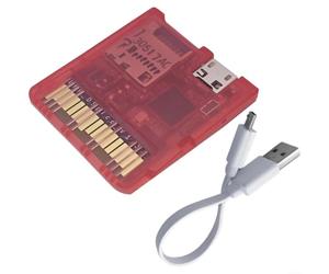 Wodsty Para tarjeta microSD con USB-C para Nintendo DS/3DS Series, adaptador Homebrew, compacto y ligero (rojo ruborizado)