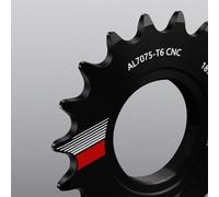 Wodsty Piñón de velocidad única con contratuerca para rueda de fijación | 7075 - Corona dentada fija de aluminio con anillo de seguridad, para bicicleta de engranaje fijo CNC fresado ligero 14T-18T