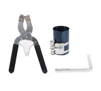 Wodsty Pistón ajustable para herramienta compresora de anillo con instalador, acero al manganeso 65#, para cortacésped, cortacésped y tractores, rango de 2-6.88 pulgadas