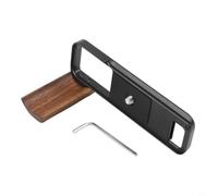 Wodsty Placa de liberación rápida de la cámara de madera maciza para Fuji X-E5, accesorio de mango de aleación de aluminio compacto (Rosewood Black)