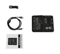 Wodsty Pro 2 canales Mixing Console 32-Bit 96kHz USB para micrófono para | Mezclador de audio de 2 canales 32 bits/96 kHz USB con alimentación phantom de 48 V para DJ para podcast