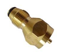 Wodsty Recarga de latón para botella de 1 libra en tanque grande | Adaptador de llenado de combustible de gas propano de 1 libra de latón, apto para botellas de GLP de 5 a 100 libras, 7/8-14