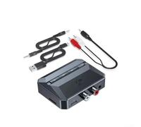 Wodsty Receptor de audio inalámbrico NFC 5.3, adaptador HIFI con micrófono para coche y hogar, compatible con entrada auxiliar de 3,5 mm para tarjeta TF de disco U USB, color negro (A Set)