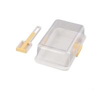 Wodsty Recipiente hermético para almacenamiento de mantequilla para encimera y puerta de refrigerador, microondas y lavavajillas, se adapta a mantequilla de la costa este, oeste, 6,8 x 18,5 x 11 cm (A