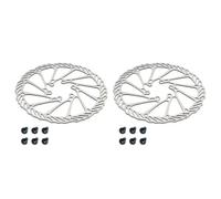 Wodsty Rotor de freno de disco de acero inoxidable para bicicletas de montaña y carretera, 160 mm, 180 mm, 203 mm, 6 pernos, ligero