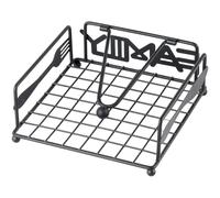 Wodsty Servilletero cuadrado de hierro forjado para mesa de comedor de hotel, dispensador de pañuelos de acero de 18 x 18 cm con brazo pesado, acabado de hierro para uso en interiores y exteriores