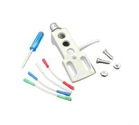 Wodsty Soporte de brazo de aluminio para lápiz AT3600L, 4 pines, chapado en oro, accesorio para reproductor de discos de vinilo, compatible con para Panasonic para Pioneer para denon Reloop, blanco