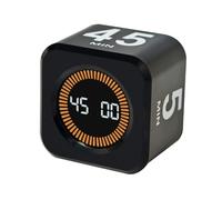 Wodsty Temporizador visual LED con sensor de gravedad para gestión del tiempo, cuenta regresiva y temporizador de avance de 60 minutos, recargable tipo C, 4 grupos de memoria, negro