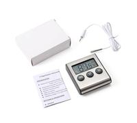 Wodsty Termómetro digital para nevera con pantalla LCD, memoria de temperatura máxima/mínima, alarma audible, rango de -50 ℃ a 70 ℃, sonda de acero inoxidable, para refrigerador y habitación, 3