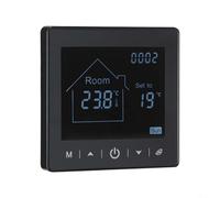 Wodsty Termostato inteligente para Tuya & WiFi, control del radiador para calefacción de agua y gas, control cronometrado, pantalla digital clara, color negro (Water Floor heating)