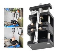 Wodsty Tornillo de banco autocentrante para carpintería para sujeción de precisión, aleación de aluminio CNC, ranura en V para material redondo y cuadrado, color negro