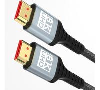 woednx Cable HDMI 10K 8K 2Metros,Ultra Alta Velocidad HDMI Cable 2.1 10K 8K@60Hz 4K@120Hz 7680P HDR10 eARC 3D HDCP 2.2 & 2.3,Compatible con PS5,PS4, X Box HDTV Player/Monitor/Laptop