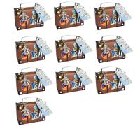 Woedpez 10 piezas miniatura maletas dulces cajas para amantes dulces regalos hechos a mano cajas de almacenamiento vacaciones celebraciones suministros de fiesta