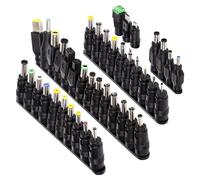 Woedpez 41 piezas portátil fuente de alimentación conjunto DC5521 5525 enchufe convertidor para reparación y proyectos