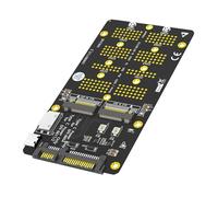 Woedpez Adaptador de disco sólido con interfaces SFF8611 tarjeta de conversión 2 en 1 mejora la conexión del ordenador sin esfuerzo