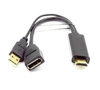 Woedpez Adaptador para HDTV a DisplayPort con puerto de carga USB para varios dispositivos, soporta 4 K60 Hz, pantalla muy clara