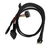 Woedpez Flexible SFF8654(8i) A 2SFF-8639 Cable de Interfaz SFF8654 A SFF8639 31 5 Pulgadas Con Alimentación Para Centro de Datos