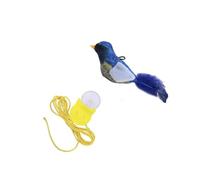 Woedpez Juguete interactivo para gatos, juguete interactivo de gorrión para interiores y exteriores, felinos, divertido, pájaro que canta, felpa, durabilidad, gatos colgantes