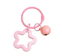 Woedpez Linda estrella llavero con cascabel acrílico llavero paquete bolsa monedero colgante para niñas mochila encanto auriculares funda decoración