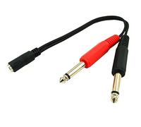 Woedpez TRS Stereo 3 5 mm hembra a 6 35 mm macho mono adaptador Y divisor cable mezclador amplificador cable