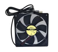 Woedpez Ventilador USB para carcasa de PC de alta velocidad y bajo ruido sin escobillas USB 5V ventilador de motor modelo 12025