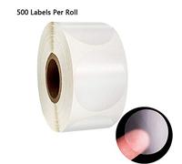 WOEIFGV Pegatinas redondas transparentes, 500 unidades/rollo, paquete al por menor, embalaje para clientes de pequeñas empresas