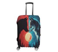 WölfeTrolley Funda para maleta, color rosa, mármol, elástica, lavable, funda protectora para maletín, con cremallera, resistente a los arañazos, R1., M(22-24in), Funda para maleta