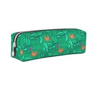 woerexker Estuche de piel con cremallera para lápices, diseño de tortuga marina en el agua, Como se muestra en la imagen, Talla única, Organizador de bolsas