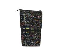 woerexker Estuche telescópico para lápices de pie con diseño de fórmulas matemáticas escritas a mano, bolsa de cosméticos, organizador de papelería para suministros de oficina, Como se muestra en la