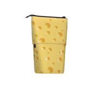 woerexker Estuche telescópico para lápices de pie, con diseño de queso amarillo, bolsa organizadora de artículos de escritorio para suministros de oficina, Como se muestra en la imagen, Talla única,