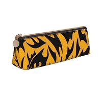 woerexker The Lion at Sunset - Estuche pequeño de piel sintética triangular para bolígrafos, bolsa de almacenamiento con cremallera, Patrones impresos de tigres, Talla única, Organizador de bolsas