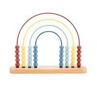 Woet® Ábaco Madera Infantil, Arcoíris Cuentas Contar, Montessori Matemáticas Preescolar, Aprendizaje Números, Motricidad Fina, Coordinación Mano Ojo, A Partir de 1 Año