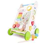 Woet® Andador de Actividades de Juguete de Madera para Pequeños - Andador con Actividades Educativas - Desarrollo Motor - A Partir de 1 Años