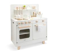Woet® Cocina de Juguete de Madera con Lavavajillas para Niños - Horno, Fregadero y 23 Accesorios - Set Chef de Imitación - A Partir de 3 Años