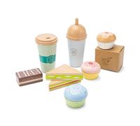 Woet - Comida de Juguete Coffee To Go de Madera para Niños Pequeños - Set de Alimentos de Café y Panadería 15 Piezas - Juguete de Cocina - A Partir de 2 Años - Regalo Infantil