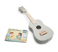 Woet - Guitarra de Juguete de Madera para Niños - Guitarra Infantil Beige con 6 Cuerdas - Instrumento Musical de Juguete Educativo - Incluye Cancionero - A Partir de 3 Años - Regalo para Niños y Niñas