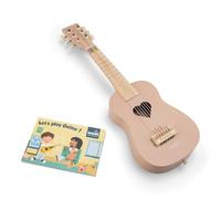 Woet - Guitarra de Juguete de Madera para Niños - Guitarra Infantil Rosa con 6 Cuerdas - Instrumento Musical de Juguete Educativo - Incluye Cancionero - A Partir de 3 Años - Regalo para Niños y Niñas