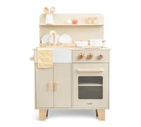 Woet® - Juego de Cocina de Juguete de Madera para niños, con Horno, Fregadero y Accesorios, Color Beige