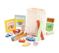 Woet® Set de Dulces de Juguete de Madera para Niños - Comida de Imitación con Caramelos y Chocolate - Incluye Bolsa de Almacenaje - Juguete de Cocina de Imitación - A Partir de 3 Años