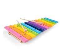 Toys-10236 New Classic Toys-10236-juguete Instrumento Musical de Juguete, Xilófono, 2 año(s), Niño/niña, Multicolor, Color Madera (10236)