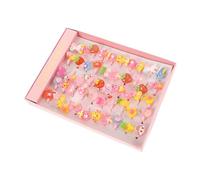 WOFASHPURET 1 Juego Anillos De Dibujos Animados Anillos De Resina Y Infantiles Accesorios Lúdicos Niñas 50 Piezas