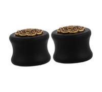 WOFASHPURET 1 Par De Túneles De Oído De Madera Con Diseño De Flores De Mandala De Mandala 12 Mm Joyas De Piercing Vintage Para Orejas Estirador De Orejas Reutilizables