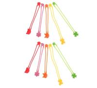 WOFASHPURET 10 Bandas Elásticas de Silicona Flexibles para Atar Cajas de Comida y Verduras, Diseño Conveniente de Cuerda Ajustable, Multicolor y Reutilizables