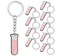 WOFASHPURET 10 Unidades de Llavero Científico Tubos de Ensayo, Diseño Práctico para Colgar en Mochilas y Llaveros, Dirigido a Profesores y Alumnos de Química