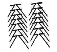 WOFASHPURET 100 Piezas Unidades Lazos de Poliéster Resistentes para Manualidades DIY Decorativos para Coronas Adornos de Árbol y Envoltorios de Regalos Lazos Negros Seguros y Duraderos